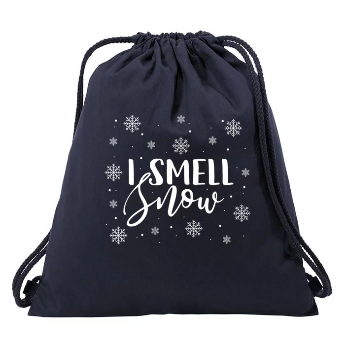 I Smell Snow Winter Snowflakes Christmas Gift Meaningful Gift Drawstring Bag