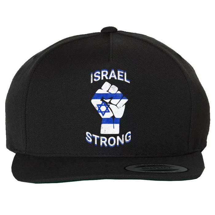 Israel Strong Support Stand With Israel Love Jewish Pride Wool Snapback Cap