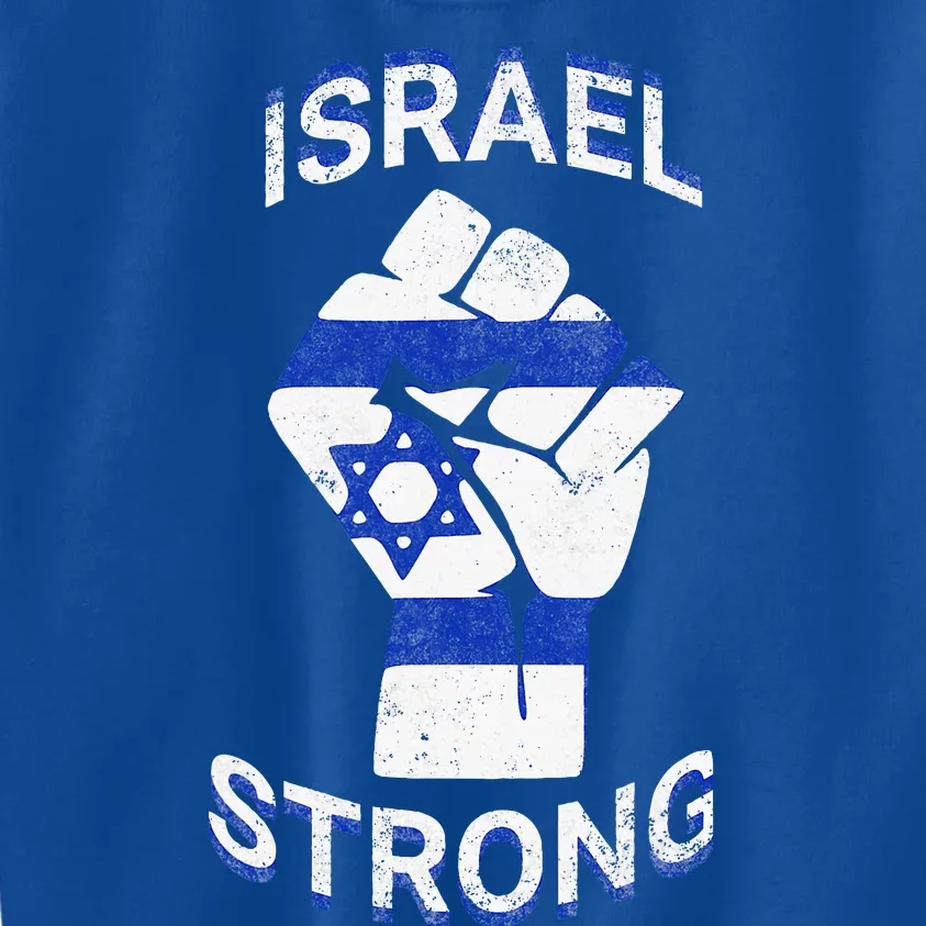 Israel Strong Support Stand With Israel Love Jewish Pride Kids Sweatshirt