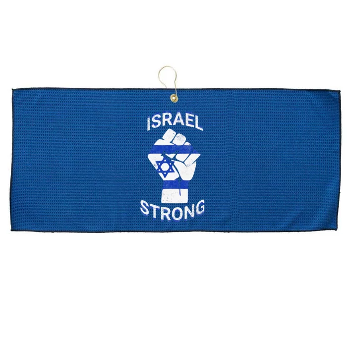 Israel Strong Support Stand With Israel Love Jewish Pride Large Microfiber Waffle Golf Towel