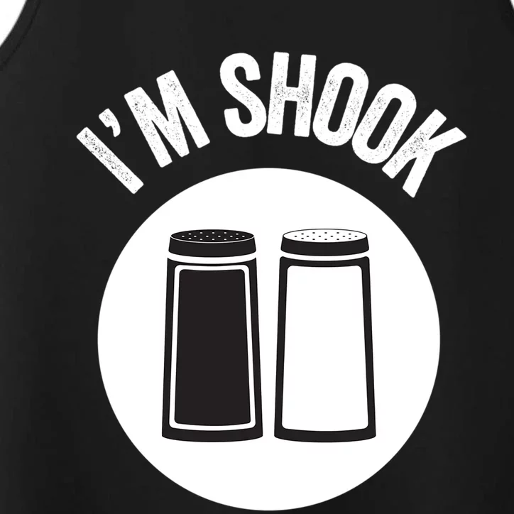 Im Shook Salt Pepper Funny Cook Chef Millennial Teen Meme Gift Performance Tank