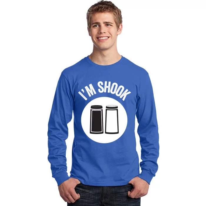 Im Shook Salt Pepper Funny Cook Chef Millennial Teen Meme Gift Tall Long Sleeve T-Shirt