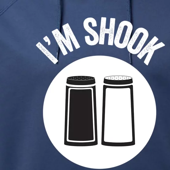 Im Shook Salt Pepper Funny Cook Chef Millennial Teen Meme Gift Performance Fleece Hoodie