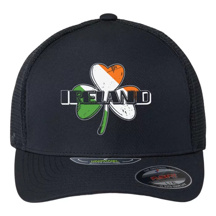 Ireland Shamrock St Patricks Day Flexfit Unipanel Trucker Cap