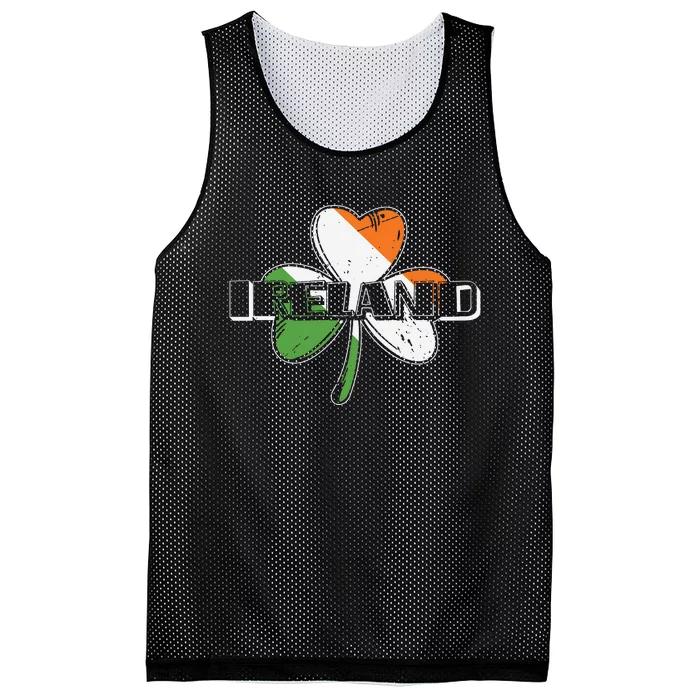 Ireland Shamrock St Patricks Day Mesh Reversible Basketball Jersey Tank