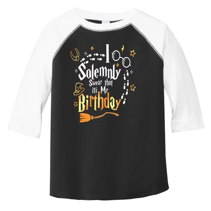 I Solemnly Swear That Its My Birthday Funny Toddler Fine Jersey T-Shirt