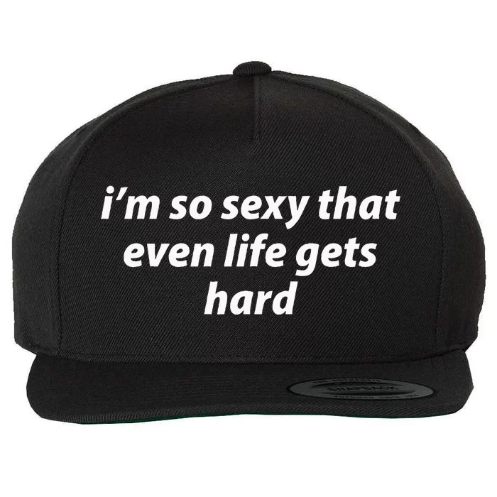 I’M So Sexy That Even Life Gets Hard Wool Snapback Cap