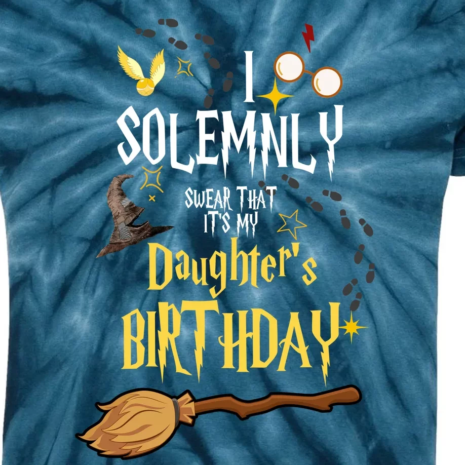 I Solemnly Swear That It's My Daughter's Birthday Kids Tie-Dye T-Shirt