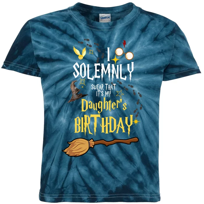 I Solemnly Swear That It's My Daughter's Birthday Kids Tie-Dye T-Shirt