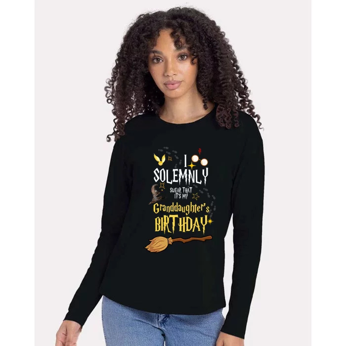 I Solemnly Swear That It's My Graddaughter's Birthday Womens Cotton Relaxed Long Sleeve T-Shirt