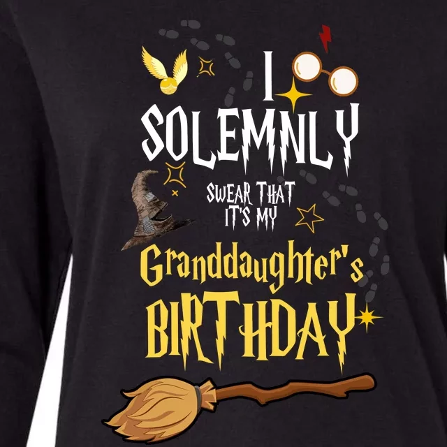 I Solemnly Swear That It's My Graddaughter's Birthday Womens Cotton Relaxed Long Sleeve T-Shirt