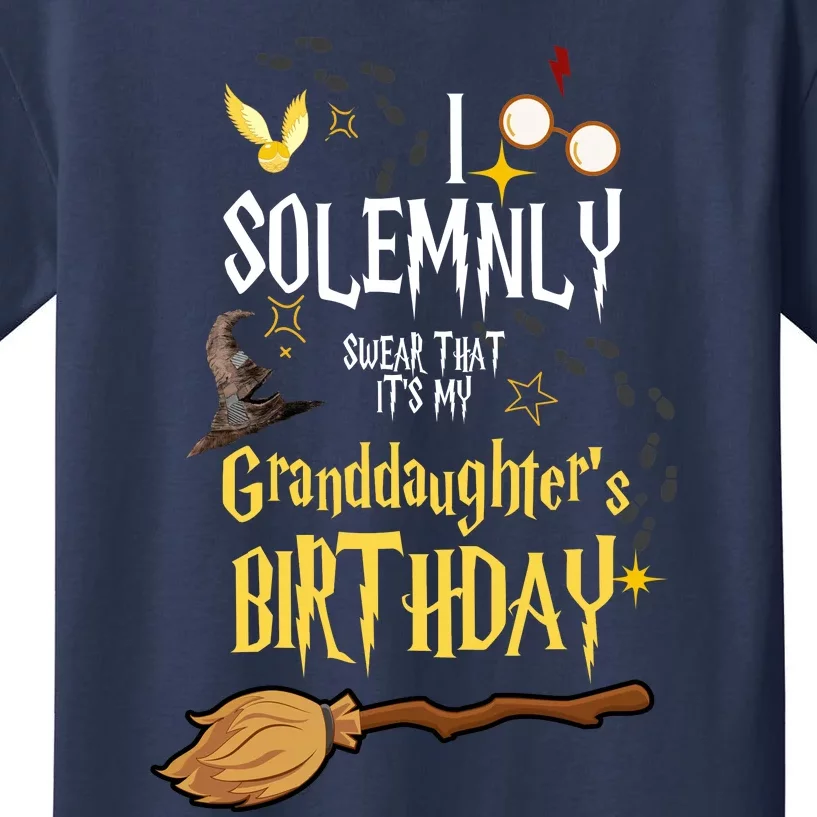 I Solemnly Swear That It's My Graddaughter's Birthday Kids T-Shirt