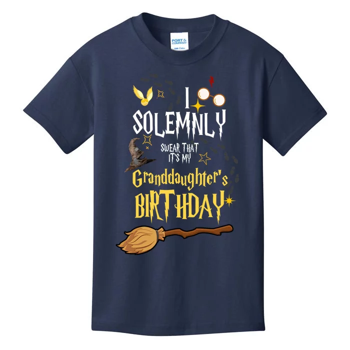 I Solemnly Swear That It's My Graddaughter's Birthday Kids T-Shirt