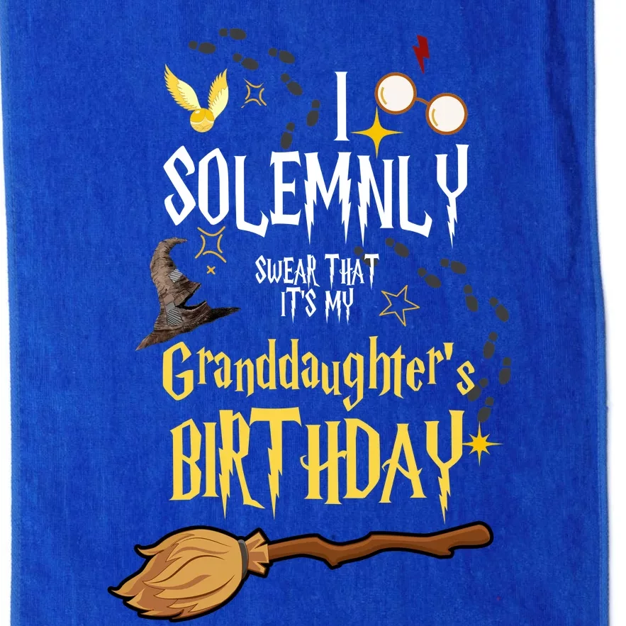 I Solemnly Swear That It's My Graddaughter's Birthday Platinum Collection Golf Towel