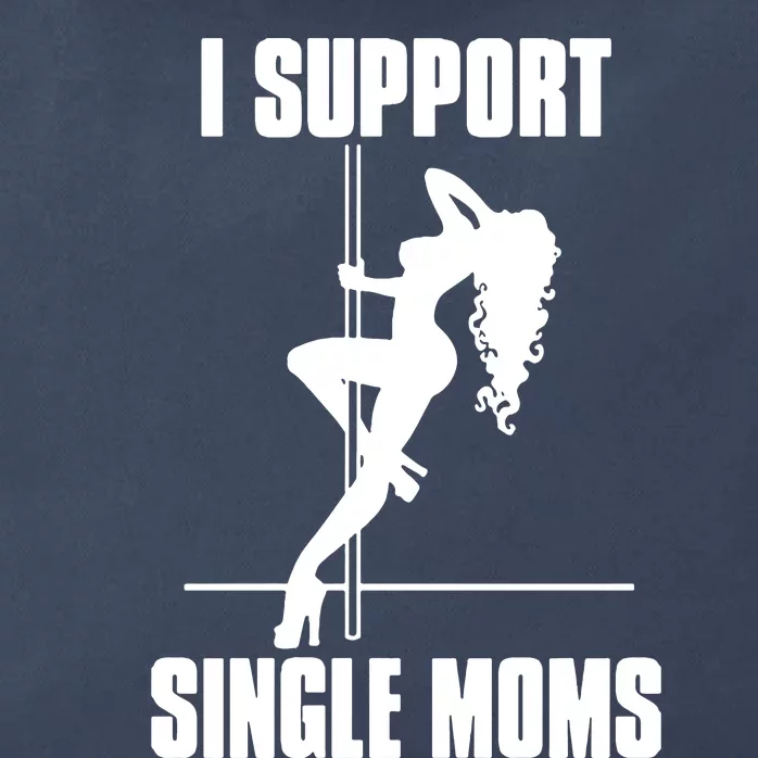 I Support Single Moms Zip Tote Bag