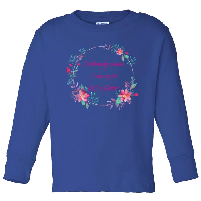 I Solemnly Swear I Am Up To No Gluten! Celiac Disease Gift Toddler Long Sleeve Shirt