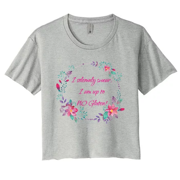 I Solemnly Swear I Am Up To No Gluten! Celiac Disease Gift Women's Crop Top Tee