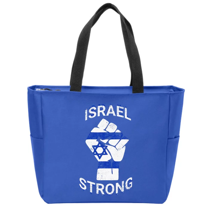 Israel Strong Support Stand With Israel Love Jewish Pride Zip Tote Bag