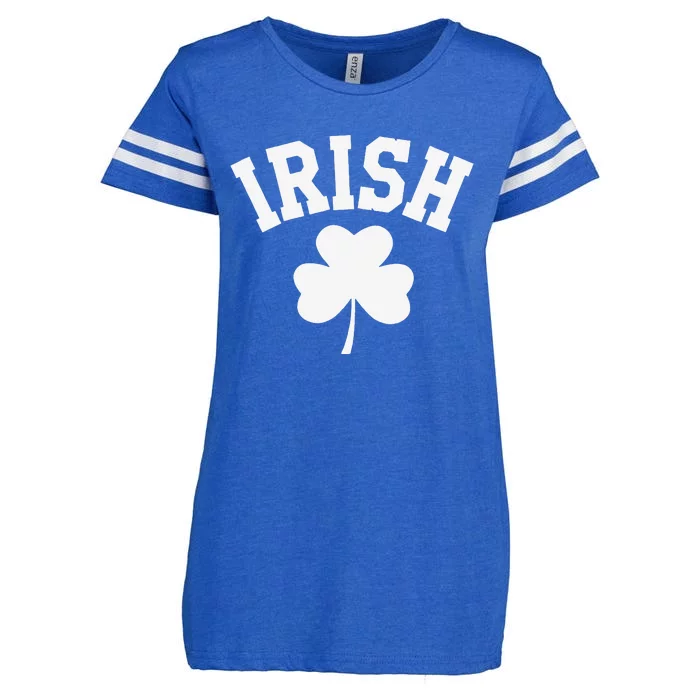 IRISH Shamrock Saint Patrick's Day Enza Ladies Jersey Football T-Shirt