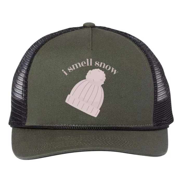 I Smell Snow Novelty Funny Winter Snow Day Graphic Sno Cute Gift Retro Rope Trucker Hat Cap