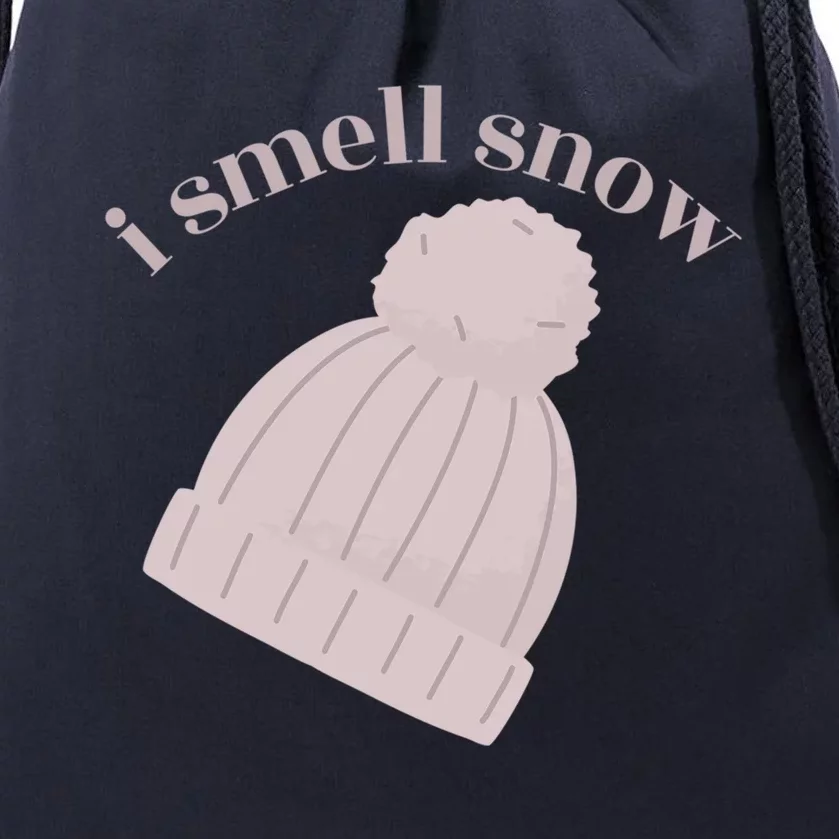 I Smell Snow Novelty Funny Winter Snow Day Graphic Sno Cute Gift Drawstring Bag