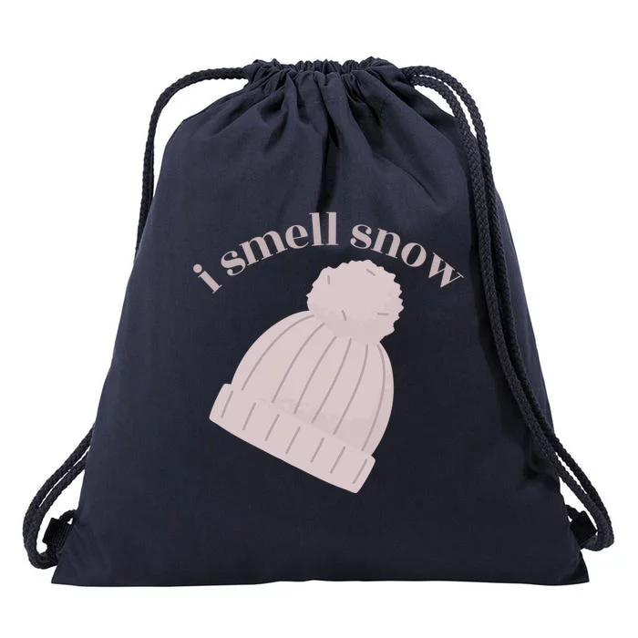 I Smell Snow Novelty Funny Winter Snow Day Graphic Sno Cute Gift Drawstring Bag