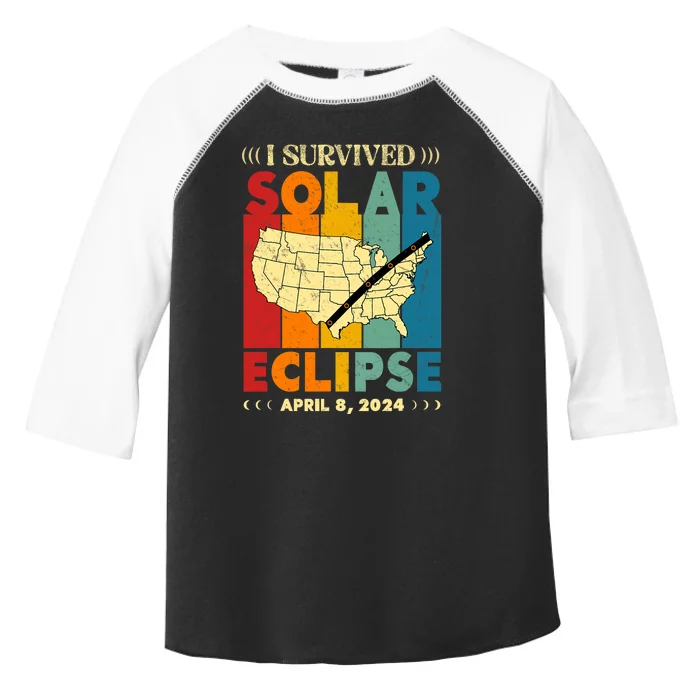 I Survived Solar Eclipse April 8 2024 Toddler Fine Jersey T-Shirt