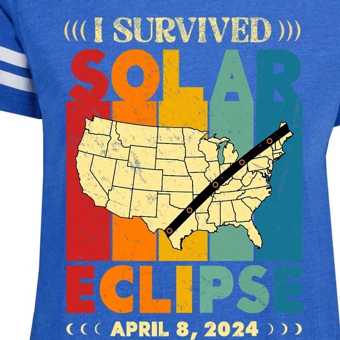 I Survived Solar Eclipse April 8 2024 Enza Ladies Jersey Football T-Shirt