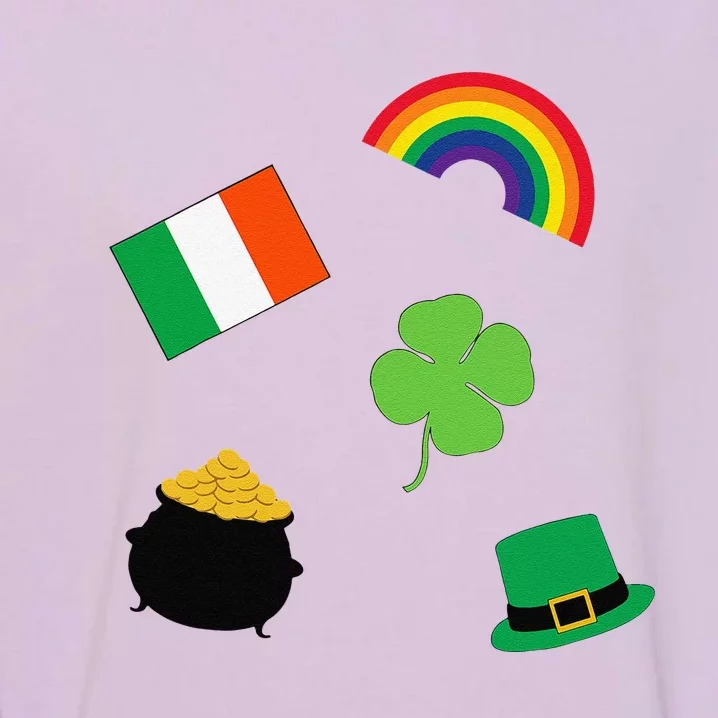 Irish Symbols Saint Patrick's Day Garment-Dyed Sweatshirt