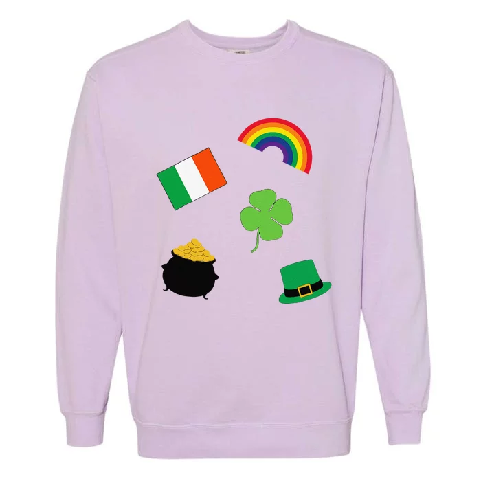 Irish Symbols Saint Patrick's Day Garment-Dyed Sweatshirt