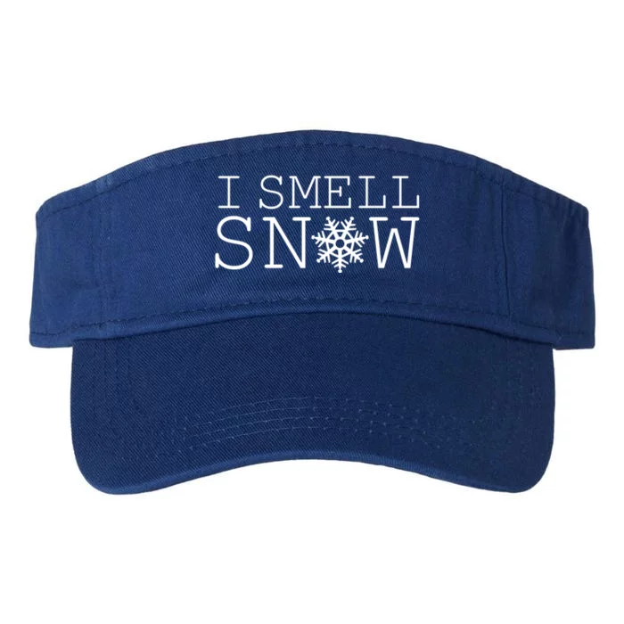 I Smell Snow Cute Snowflake Graphic Winter Holiday Gift Valucap Bio-Washed Visor