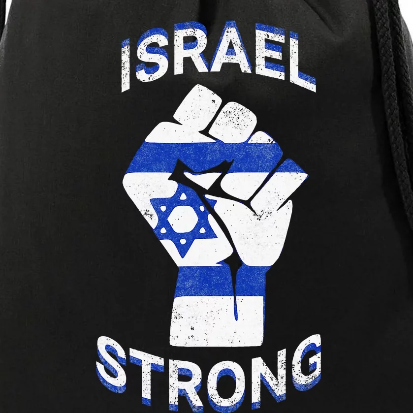 Israel Strong Support Stand With Israel Love Jewish Pride Drawstring Bag