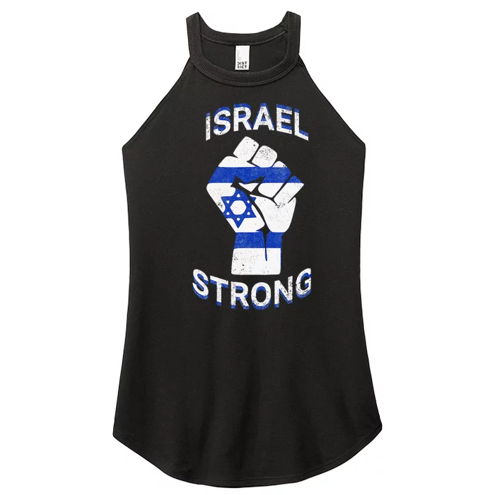 Israel Strong Support Stand With Israel Love Jewish Pride Women’s Perfect Tri Rocker Tank