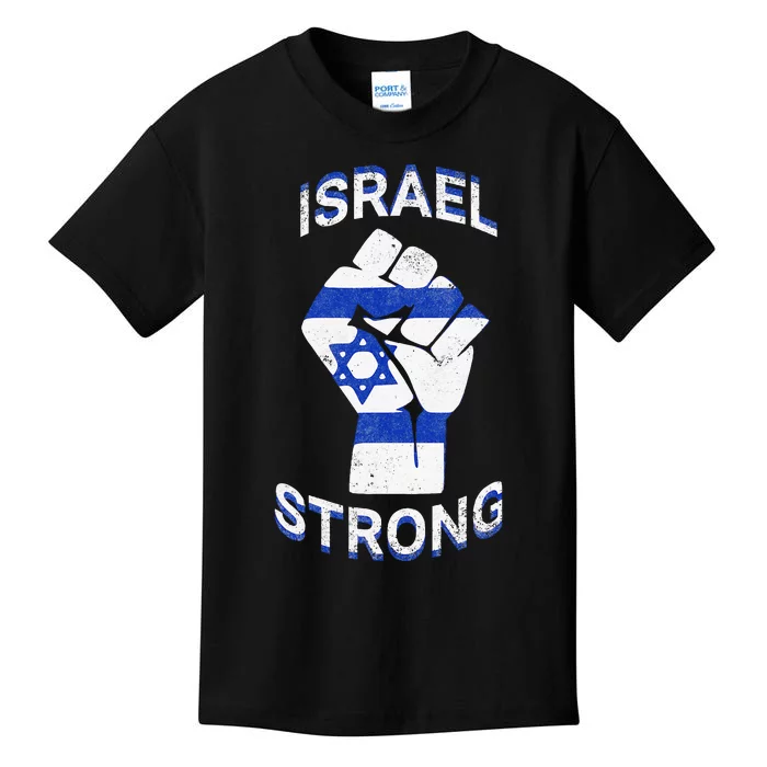 Israel Strong Support Stand With Israel Love Jewish Pride Kids T-Shirt