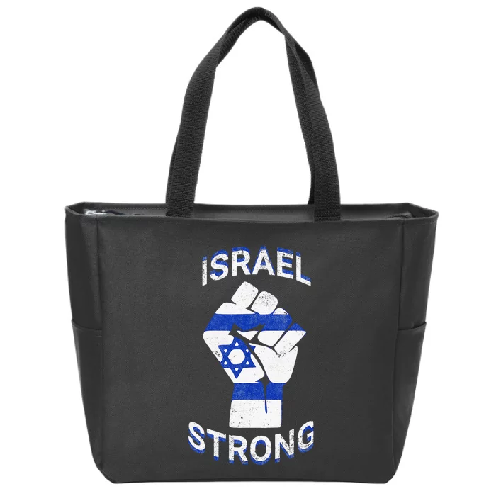 Israel Strong Support Stand With Israel Love Jewish Pride Zip Tote Bag