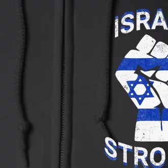 Israel Strong Support Stand With Israel Love Jewish Pride Full Zip Hoodie