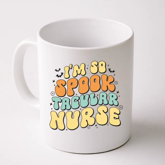 Im So Spook Tacular Nurse Halloween Retro Gift Front & Back Coffee Mug