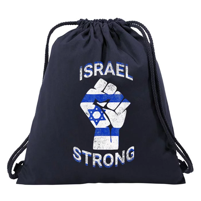 Israel Strong Support Stand With Israel Love Jewish Pride Drawstring Bag