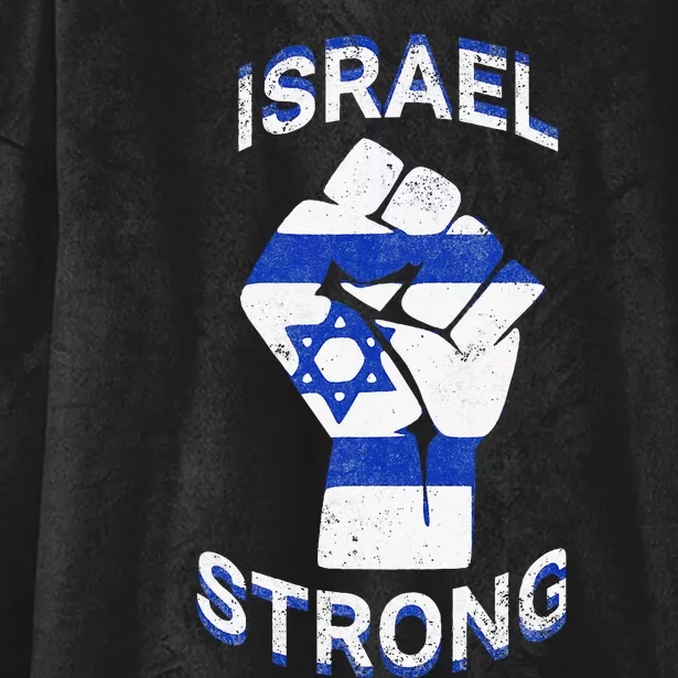 Israel Strong Support Jewish Pride Stand with Israel Hooded Wearable Blanket