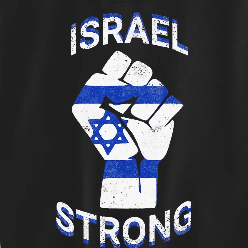 Israel Strong Support Jewish Pride Stand with Israel Kids Sweatshirt