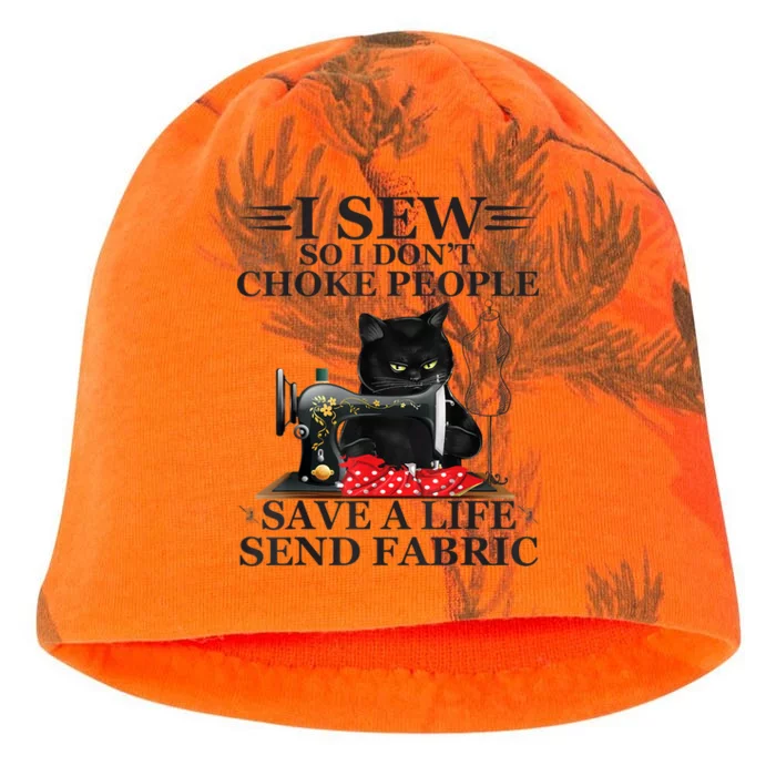 I Sew So I DonT Choke People Save A Life Send Fabric Kati - Camo Knit Beanie