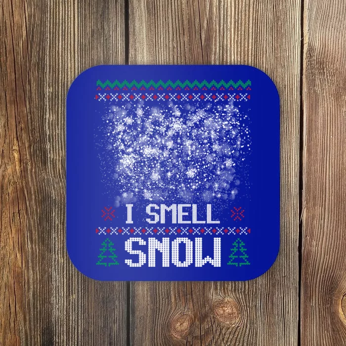 I Smell Snow Blizzard Fun Funny Xmas Gift Coaster