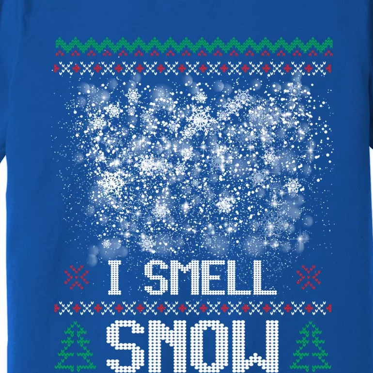 I Smell Snow Blizzard Fun Funny Xmas Gift Premium T-Shirt