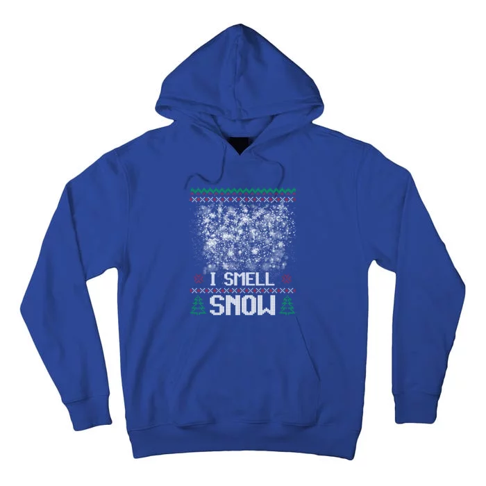 I Smell Snow Blizzard Fun Funny Xmas Gift Tall Hoodie