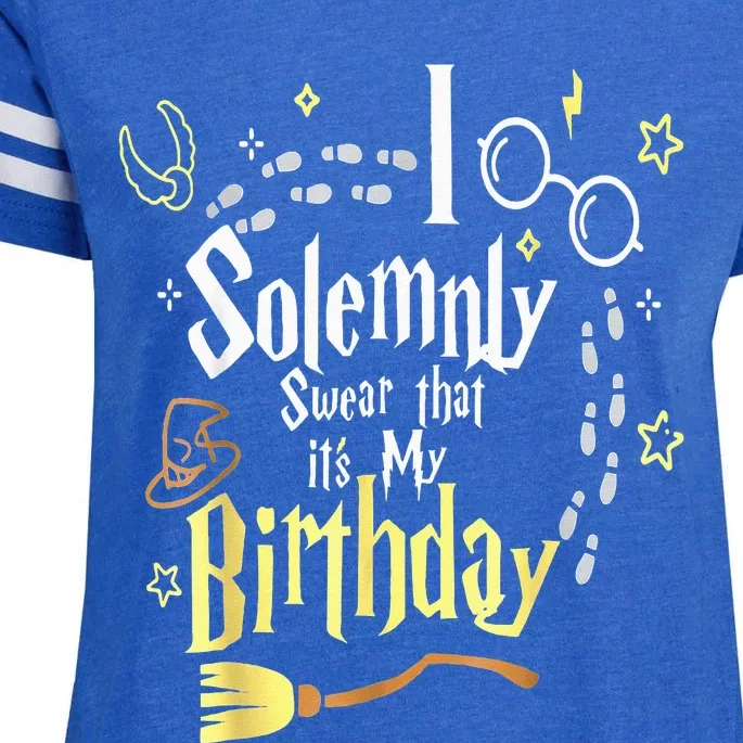 I Solemnly Swear That It's My Birthday Funny Enza Ladies Jersey Football T-Shirt