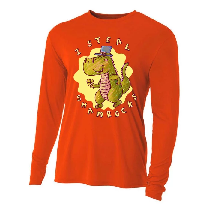 I Steal Shamrocks Dinosaur Cooling Performance Long Sleeve Crew