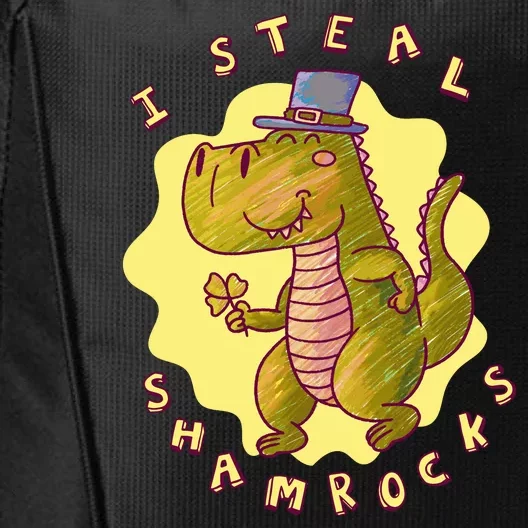 I Steal Shamrocks Dinosaur City Backpack