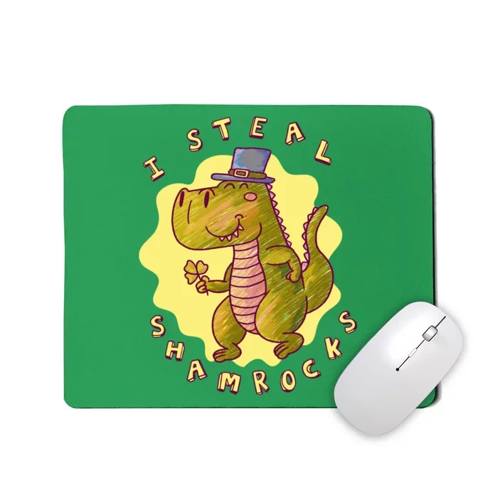 I Steal Shamrocks Dinosaur Mousepad