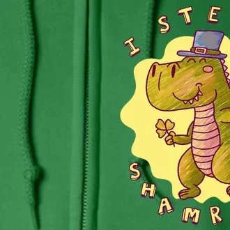 I Steal Shamrocks Dinosaur Full Zip Hoodie