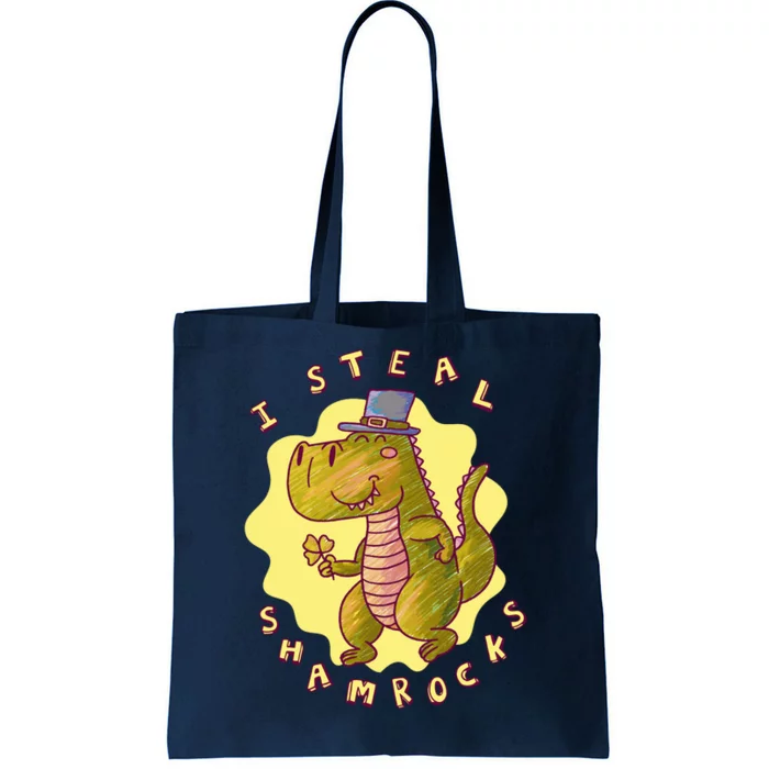 I Steal Shamrocks Dinosaur Tote Bag